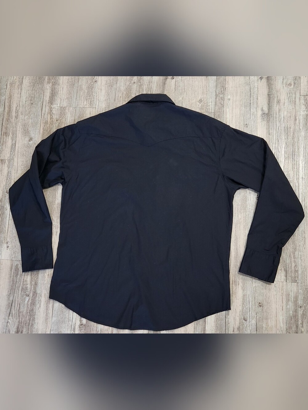 Vintage Wrangler Black Casual Western Button-Down Pearl Snap Shirt XL - Picture 3 of 6